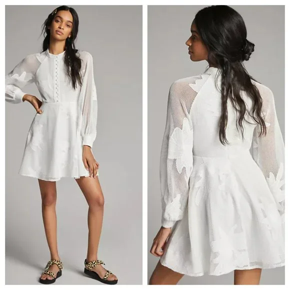 NWT Anthropologie Mare Mare Sabine Embroidered Mini Dress XS - Picture 5 of 16